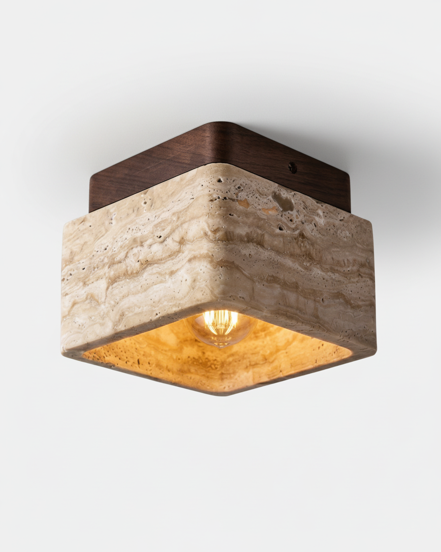 Plafonnier Efopig – bois naturel – Lumsky
