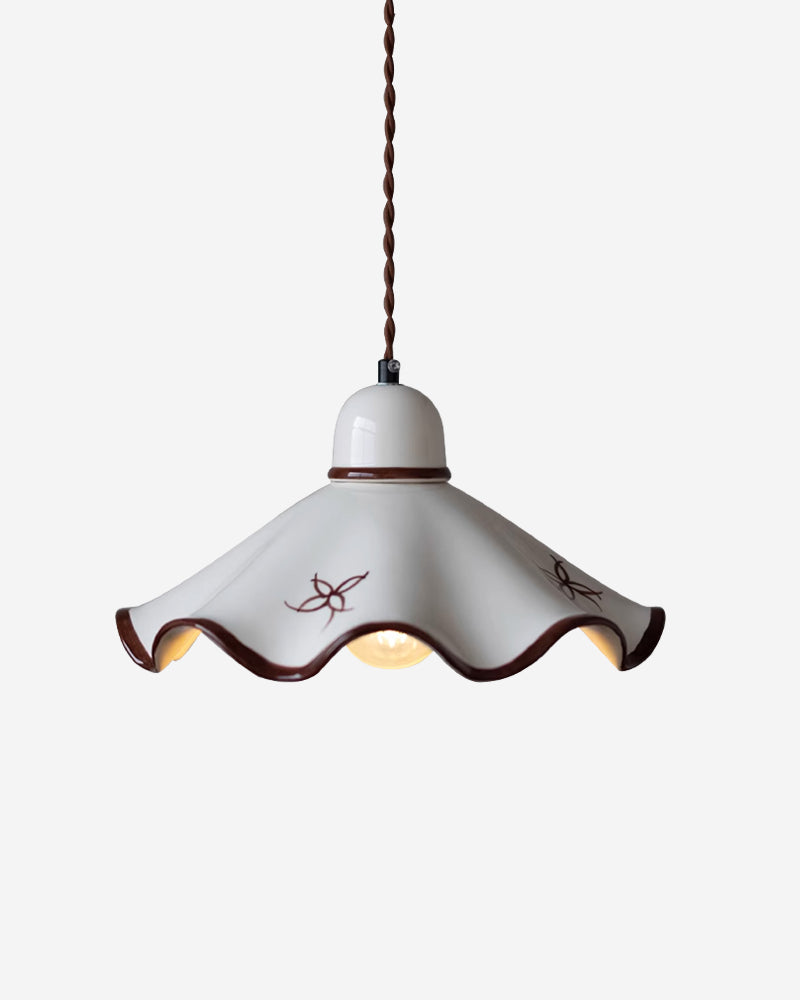 Suspension Futad – céramique d'art et métal doré – Lumsky