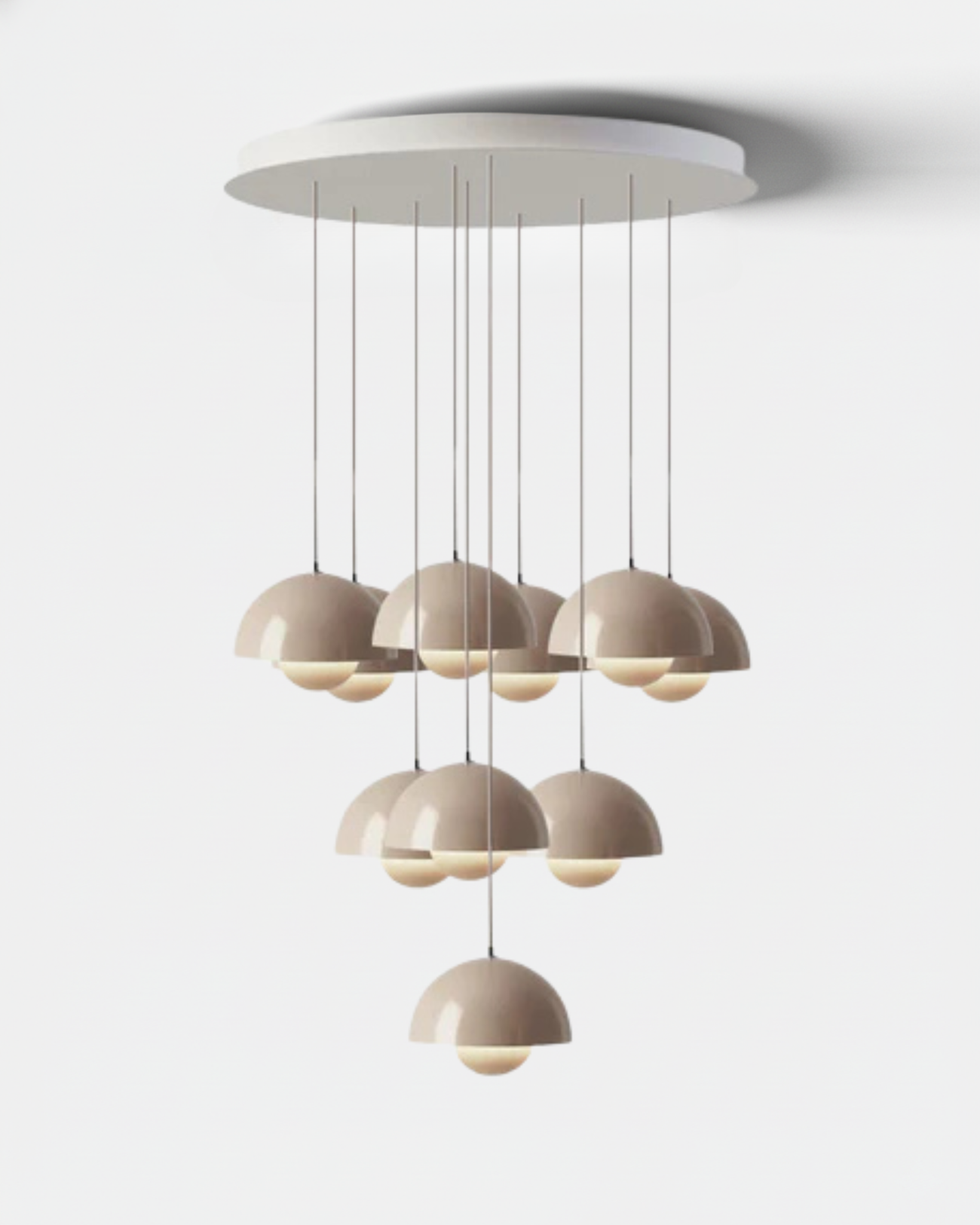 Suspension Itago – aluminium sculpté, nuancier de finitions mates – Lumsky