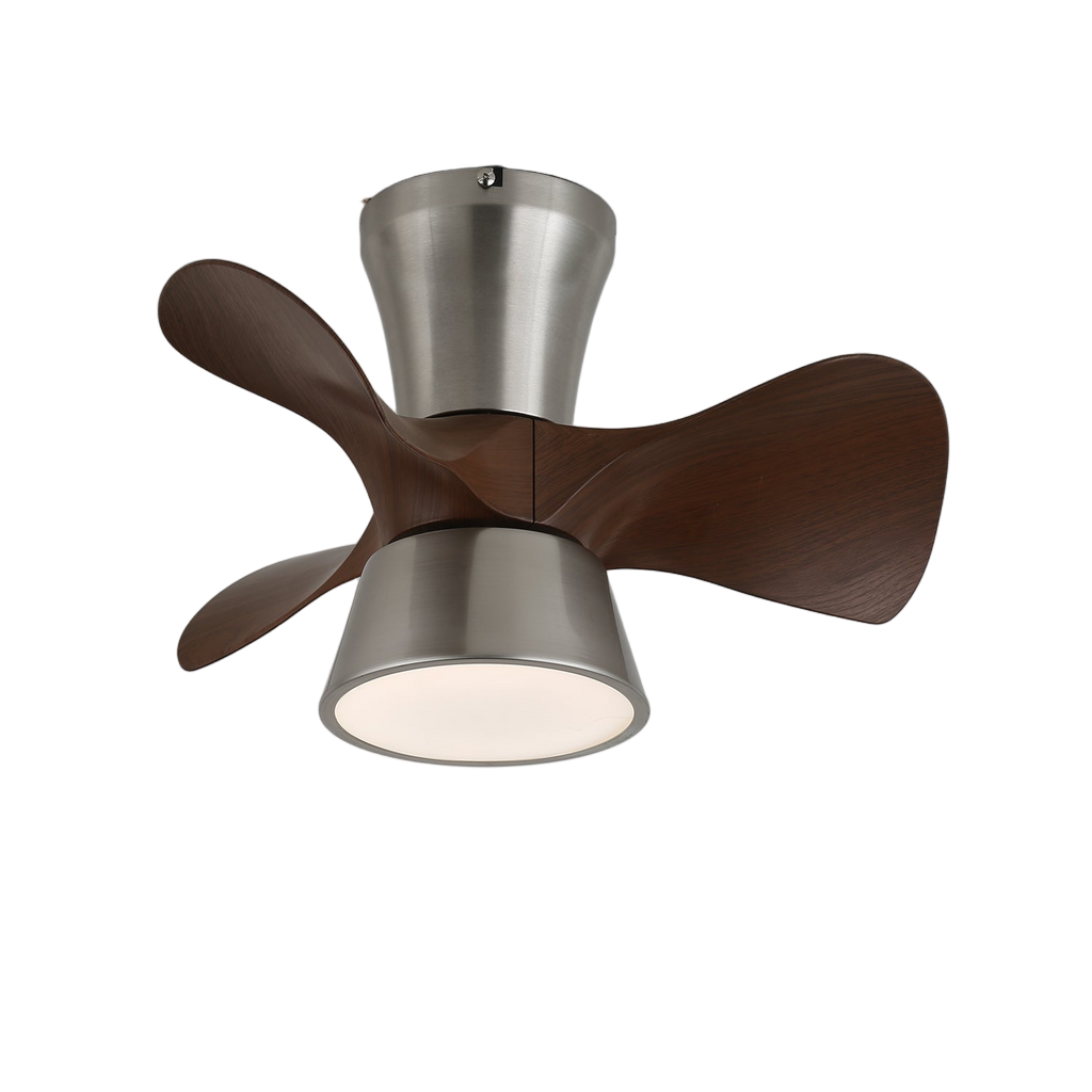 Vela | Ventilateur de Plafond en Métal avec Éclairage Doux | Design Élégant pour Ambiance Chaleureuse 1