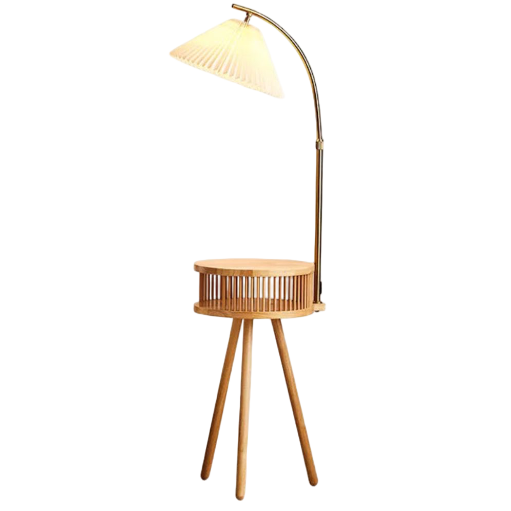 Lampadaire Lysia – bois et métal LED – Lumsky