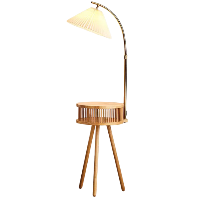 Lampadaire Lysia – bois et métal LED – Lumsky