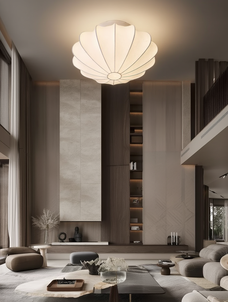 LUMSKY | Plafonnier Sculptural en Métal avec Éclairage Ambiant Chaleureux | Design Élégant pour Intérieurs Modernes 2