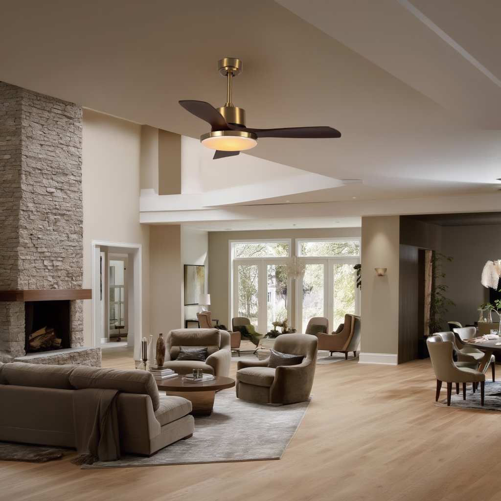 Vara | Ventilateur Plafond avec Éclairage LED Intégré | Ambiance Chaleureuse pour Intérieur Élégant 2