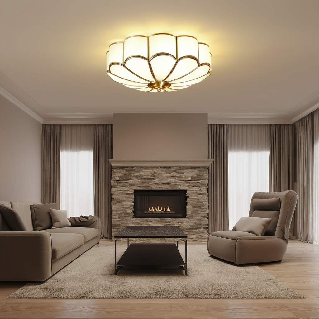 Luminaire Sculptural | Plafonnier en Verre avec Éclairage Ambiant Chaleureux 2