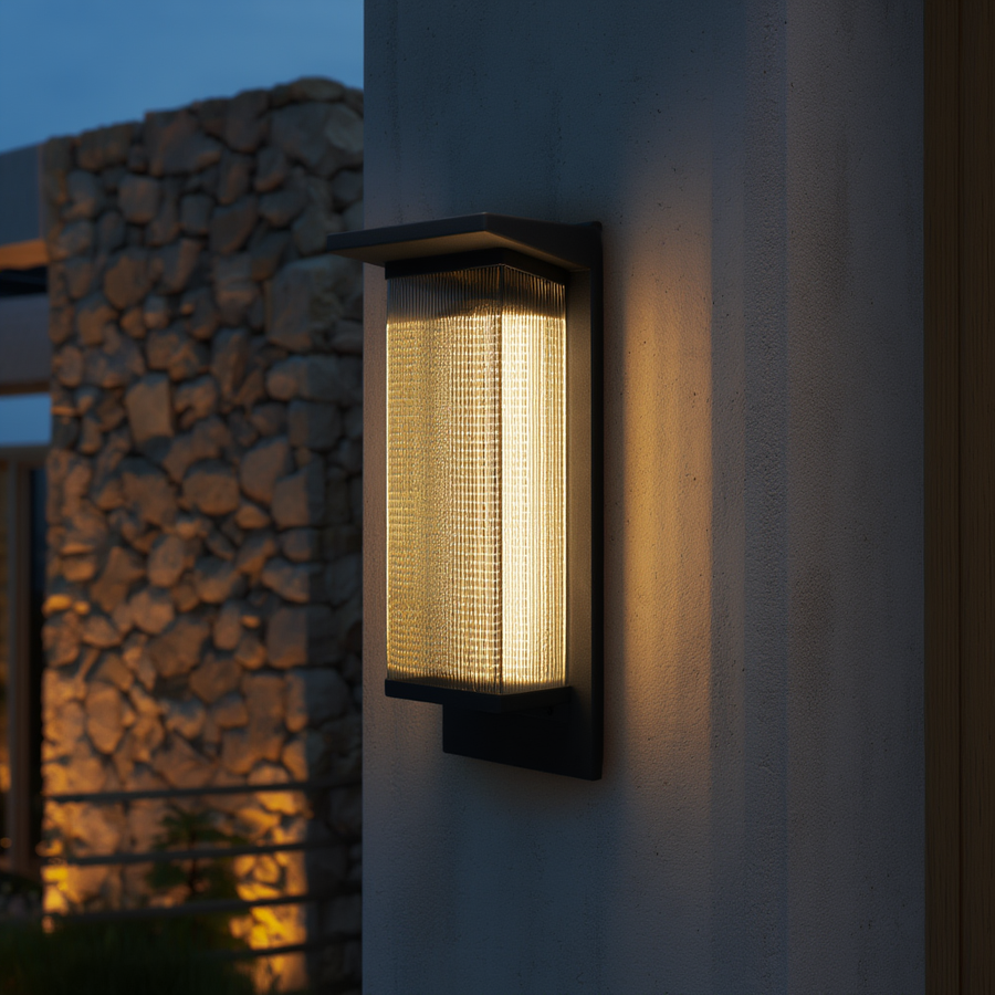 Applique murale extérieure Onda – acier mat LED – Lumsky
