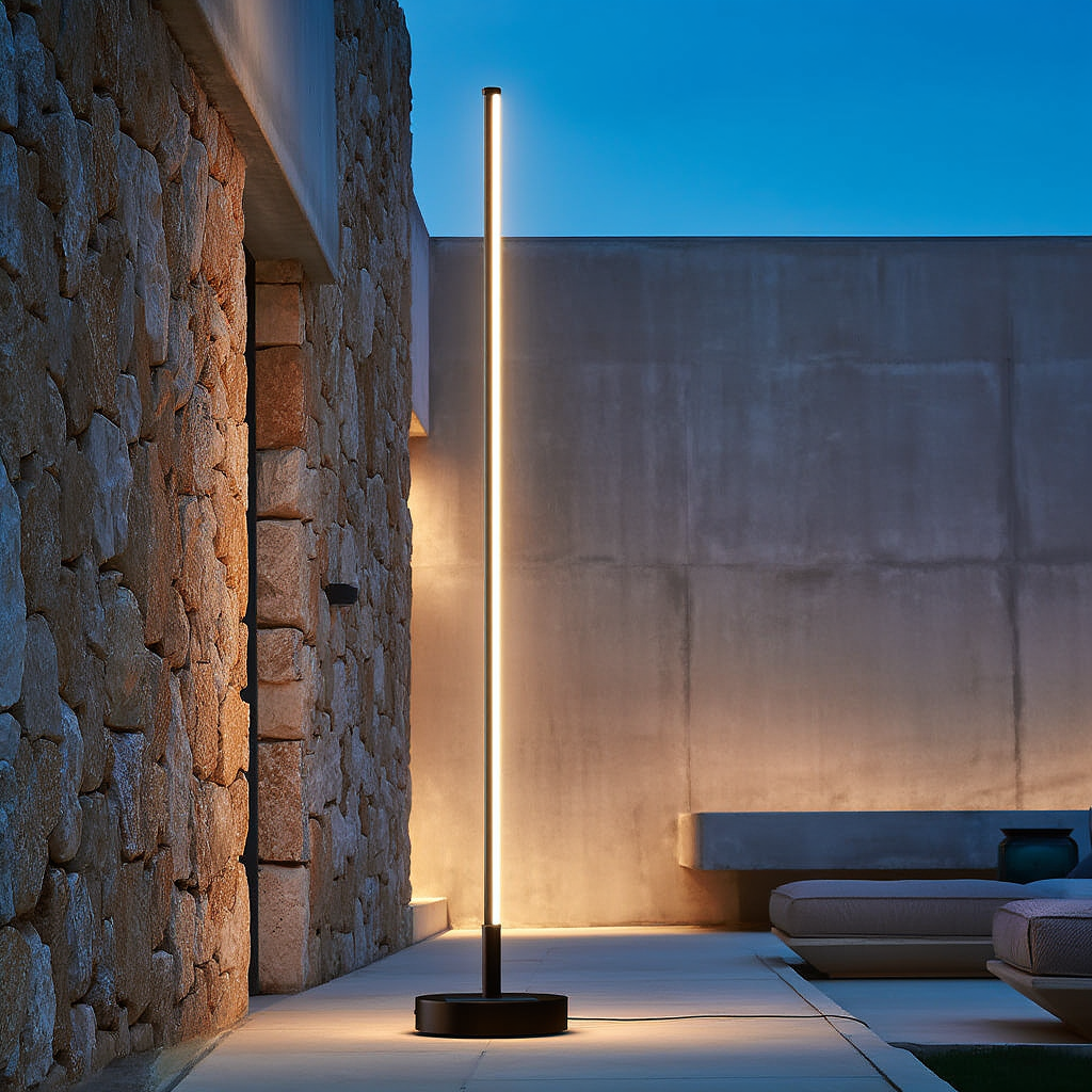 Lumen19 | Lampadaire Solaire avec Design Épuré | Éclairage Ambiance Extérieure 2