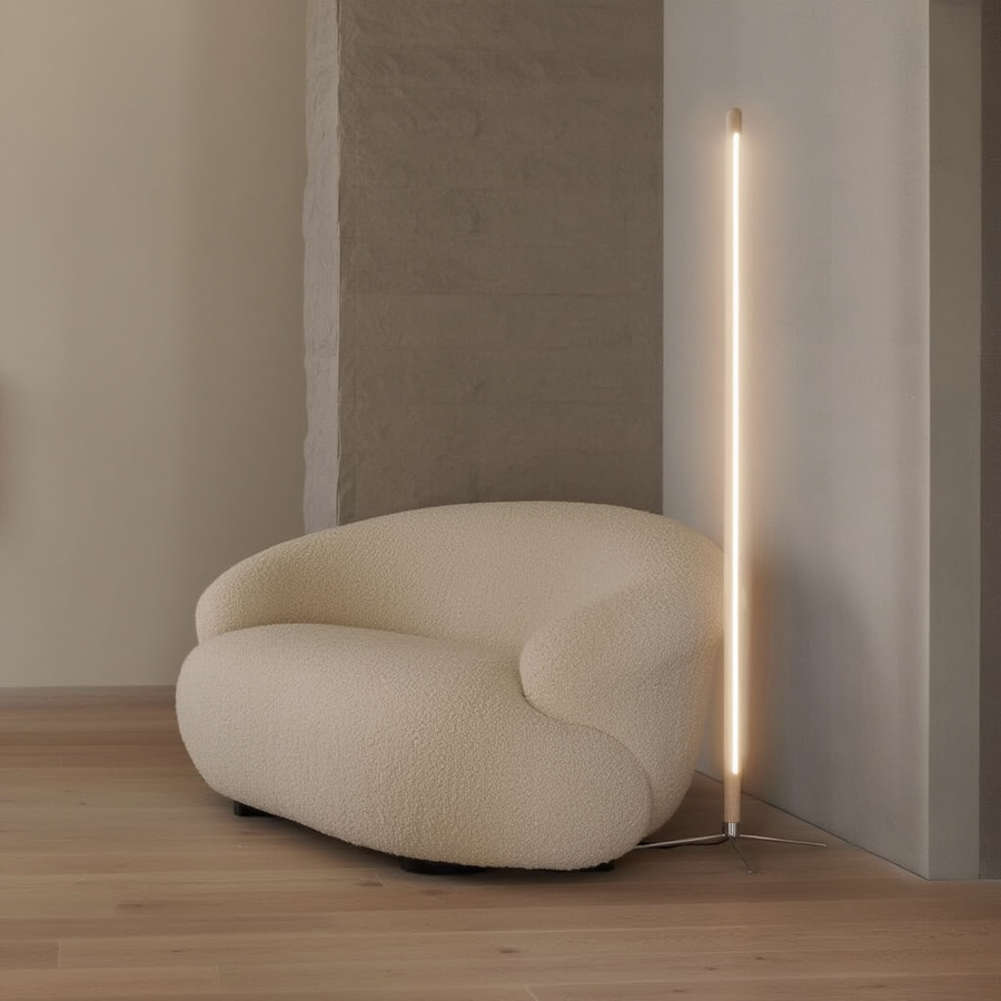 Lampadaire Mesa – LED bois et métal – Lumsky