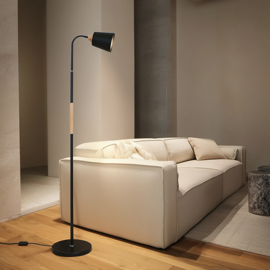 Lampadaire Sima – LED, silhouette épurée – Lumsky