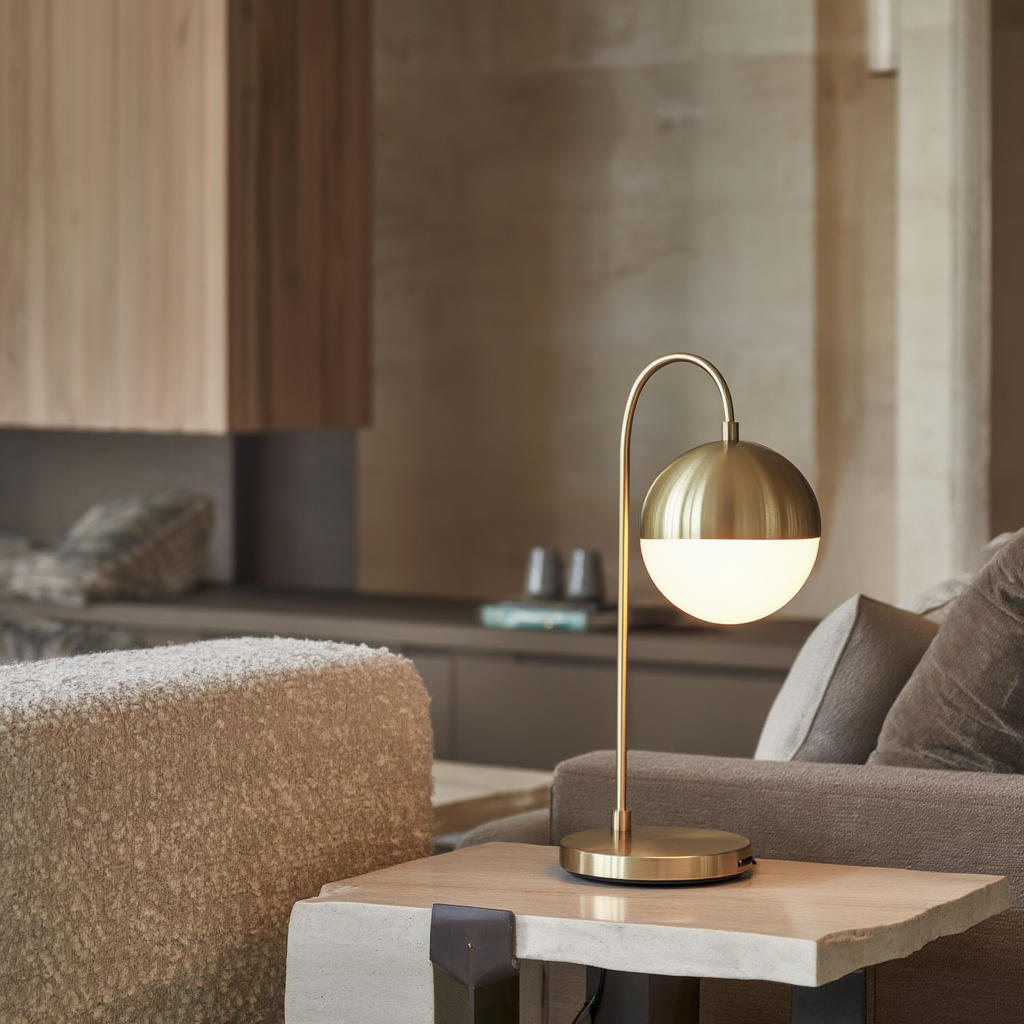 Lunelle | Lampe de Table en Verre avec Finition Soignée | Éclairage Ambiant pour Intérieur Contemporain 2