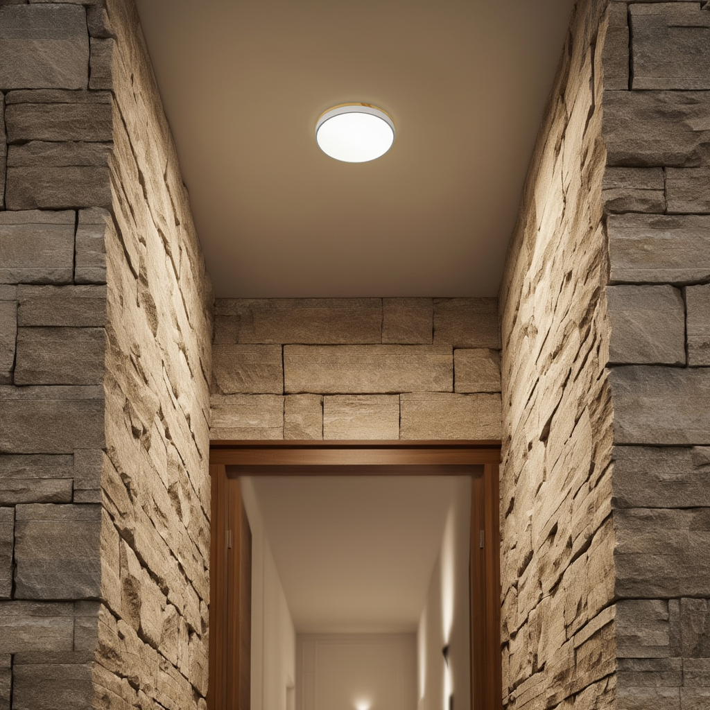 Prysm19 | Plafonnier LED avec Finition en Bois pour une Ambiance Chaleureuse 3