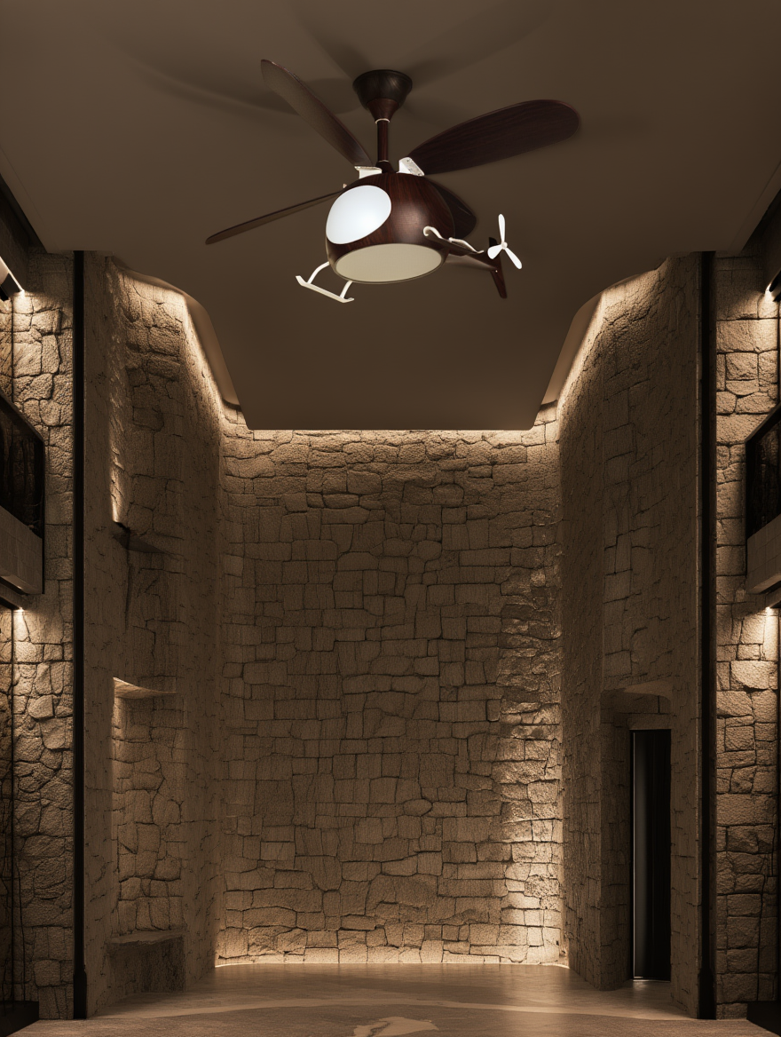 Ventilateur Plafond Élégant avec Éclairage LED Intégré | Ambiance Chaleureuse pour Intérieurs Modernes 2