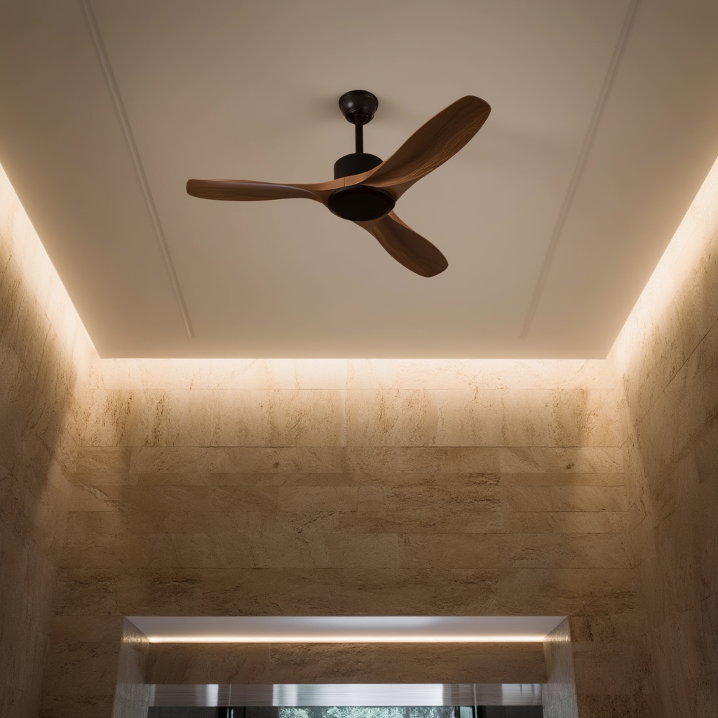 Ventilateur De Plafond Élégant Avec Éclairage Doux | Ambiance Chaleureuse Pour Intérieur 2