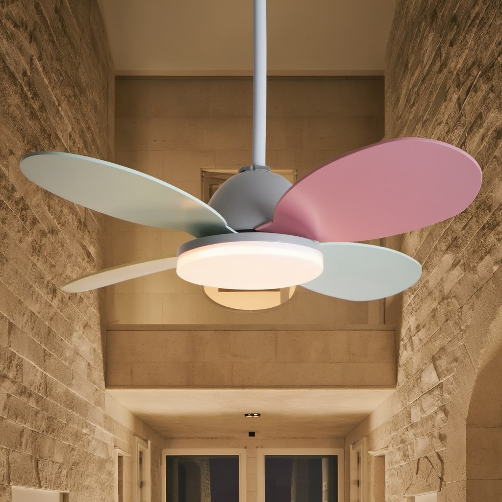 Ventilateur Plafond Design Sculptural avec Éclairage LED Doux | Ambiance Chaleureuse pour Intérieur 4