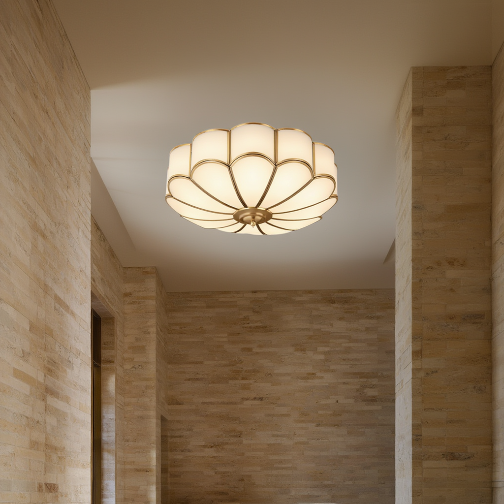 Luminaire Sculptural | Plafonnier en Verre avec Éclairage Ambiant Chaleureux 3