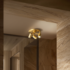 Prysm22 | Plafonnier LED Minimaliste avec Finition en Laiton | Éclairage Doux pour Ambiance Chaleureuse 2