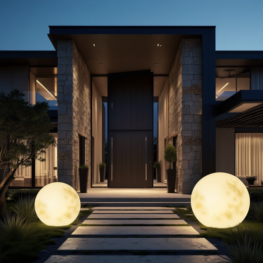 Lampe Malva – globe lunaire, lumière chaude – Lumsky