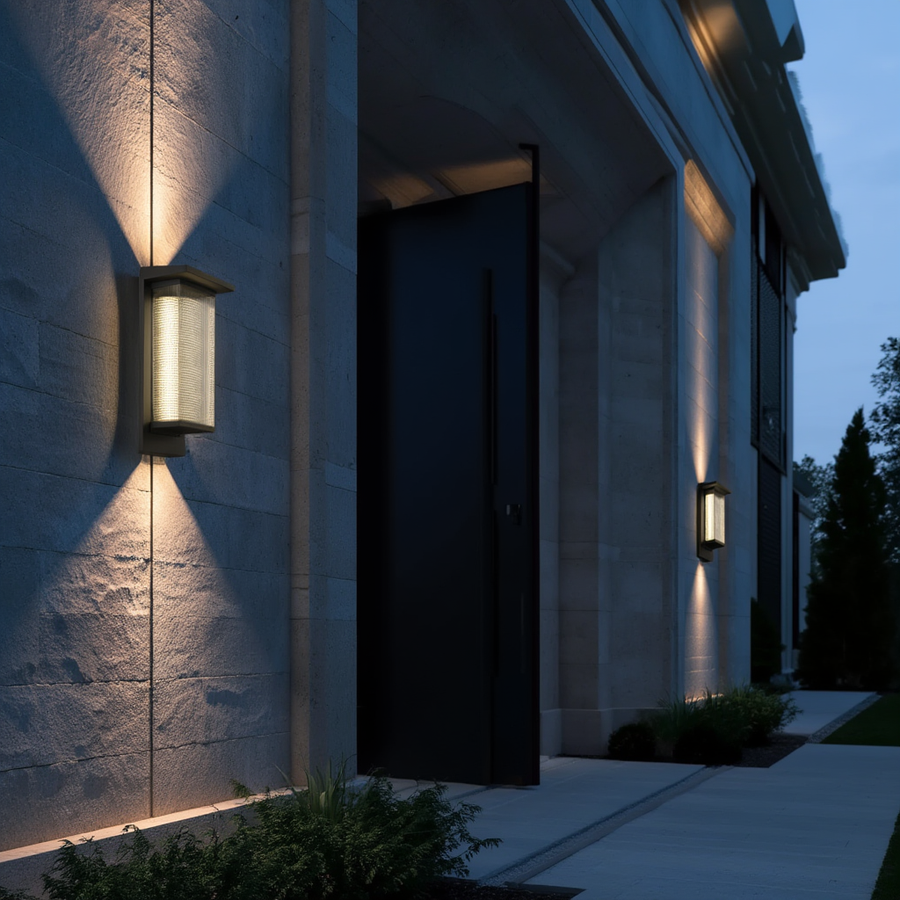 Applique murale extérieure Onda – acier mat LED – Lumsky