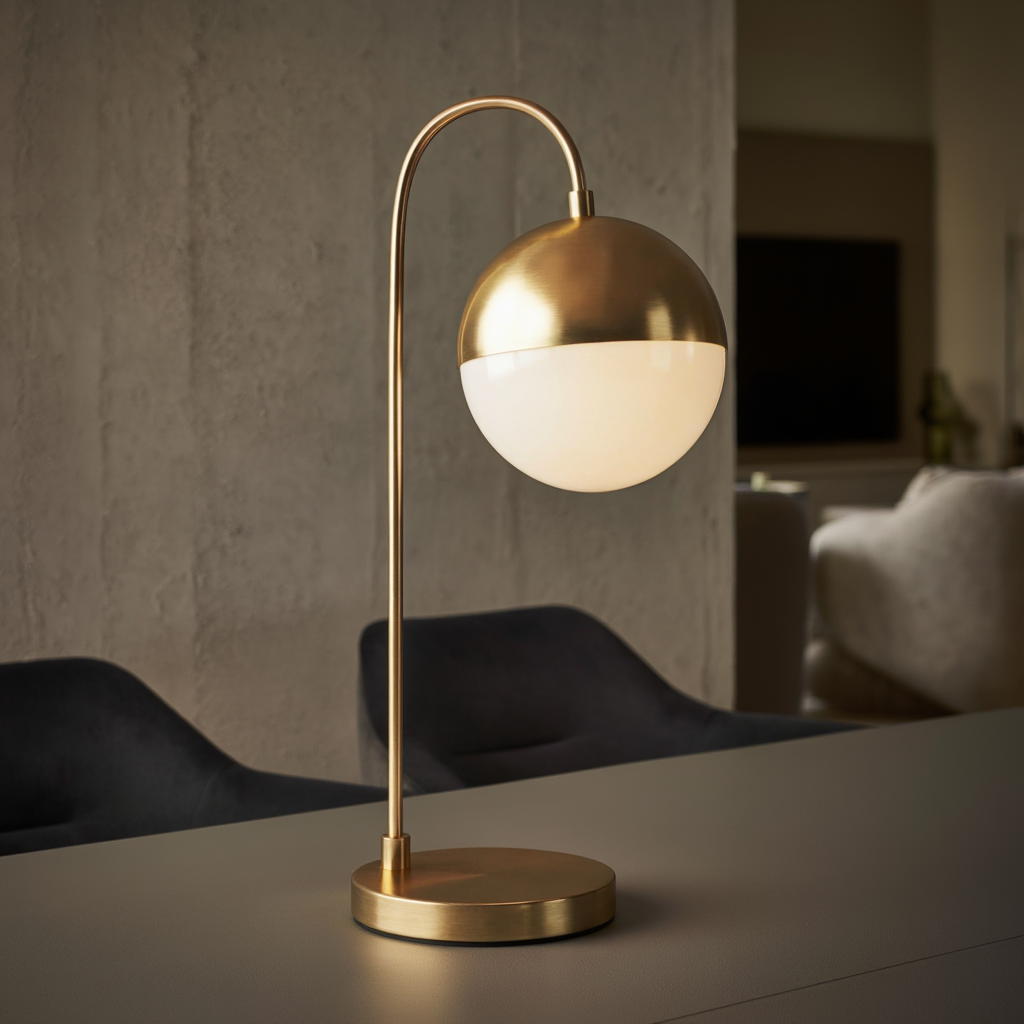 Lunelle | Lampe de Table en Verre avec Finition Soignée | Éclairage Ambiant pour Intérieur Contemporain 3