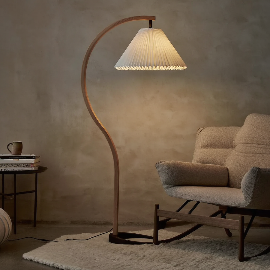 Lampadaire Runa – LED, épure chaleureuse – Lumsky