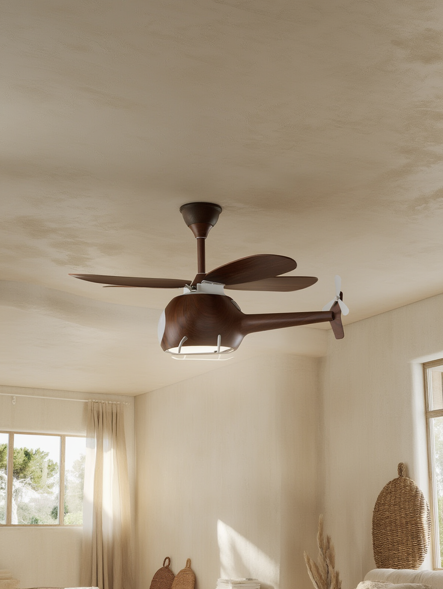 Ventilateur Plafond Élégant avec Éclairage LED Intégré | Ambiance Chaleureuse pour Intérieurs Modernes 5