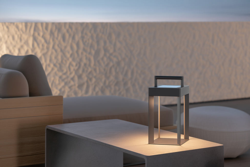 Lumen26 | Lanterne Solaire Élégante avec Design Sculptural | Éclairage Ambiance Chaleureuse 5