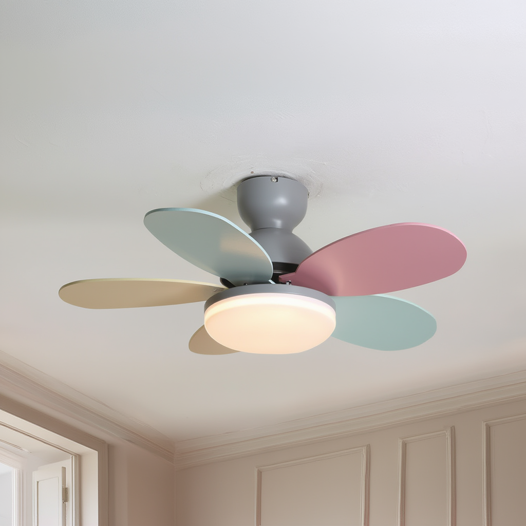 Ventilateur Plafond Design Sculptural avec Éclairage LED Doux | Ambiance Chaleureuse pour Intérieur 6