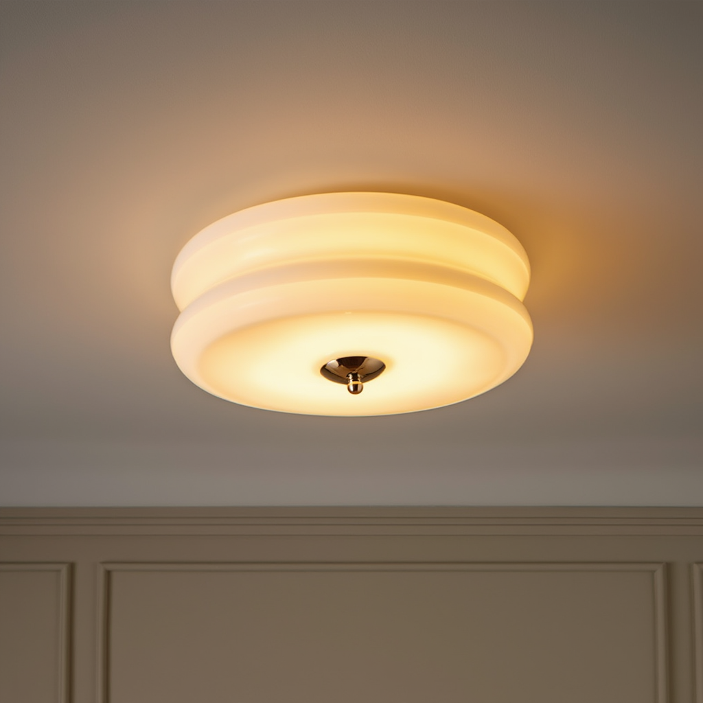 Luminaires Contemporains | Plafonnier LED Sculptural avec Finition Premium | Éclairage Doux pour Ambiance Chaleureuse 5