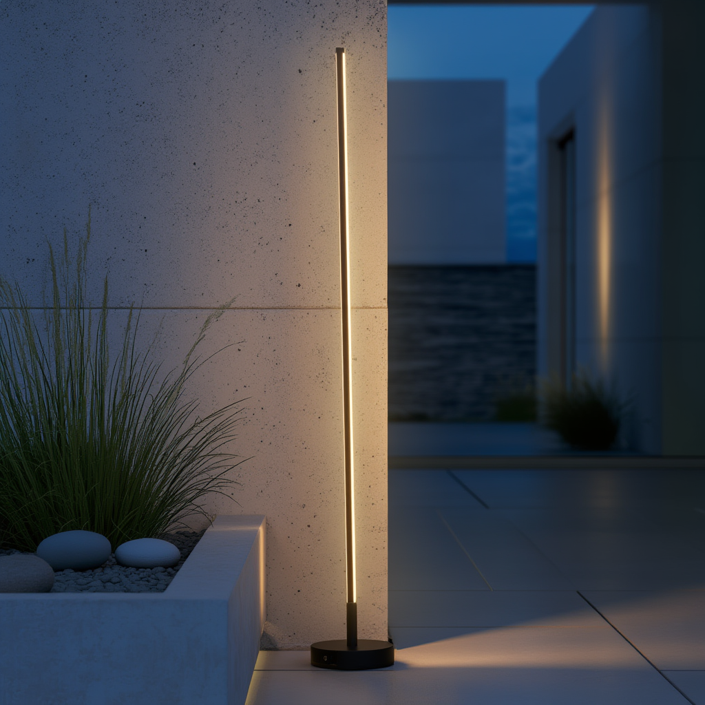 Lumen19 | Lampadaire Solaire avec Design Épuré | Éclairage Ambiance Extérieure 6