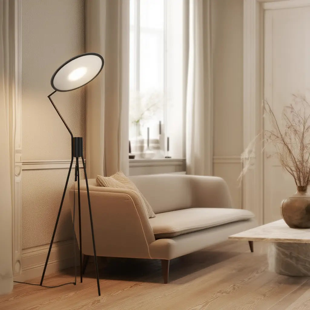 Luminara | Élégant Lampadaire Trépied LED Moderne Lumsky