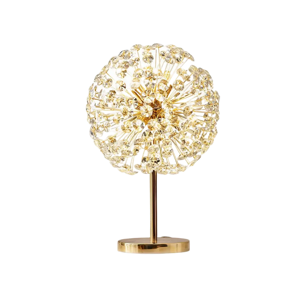 DandelionGlow | Élégante Lampe de Table Sculpturale en Cristal Moderne Lumsky