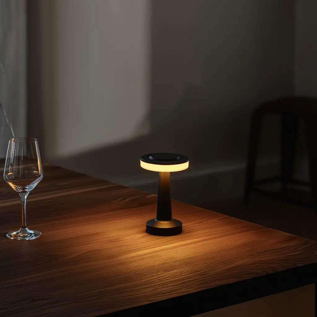 Luminex | Élégante Lampe de Table Rechargeable Sans Fil en Métal Lumsky