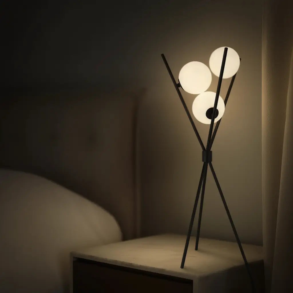 LunaSphere | Élégante Lampe de Table Sphérique avec Éclairage LED Lumsky