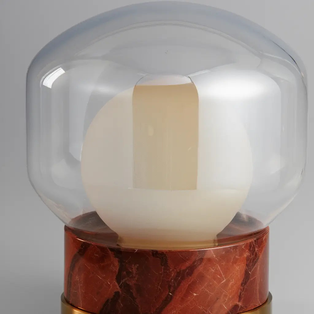 Verrelum | Élégante Lampe de Table Moderne en Verre Fumé pour Intérieur Lumsky